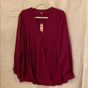 Vince Camuto dark pink blouse